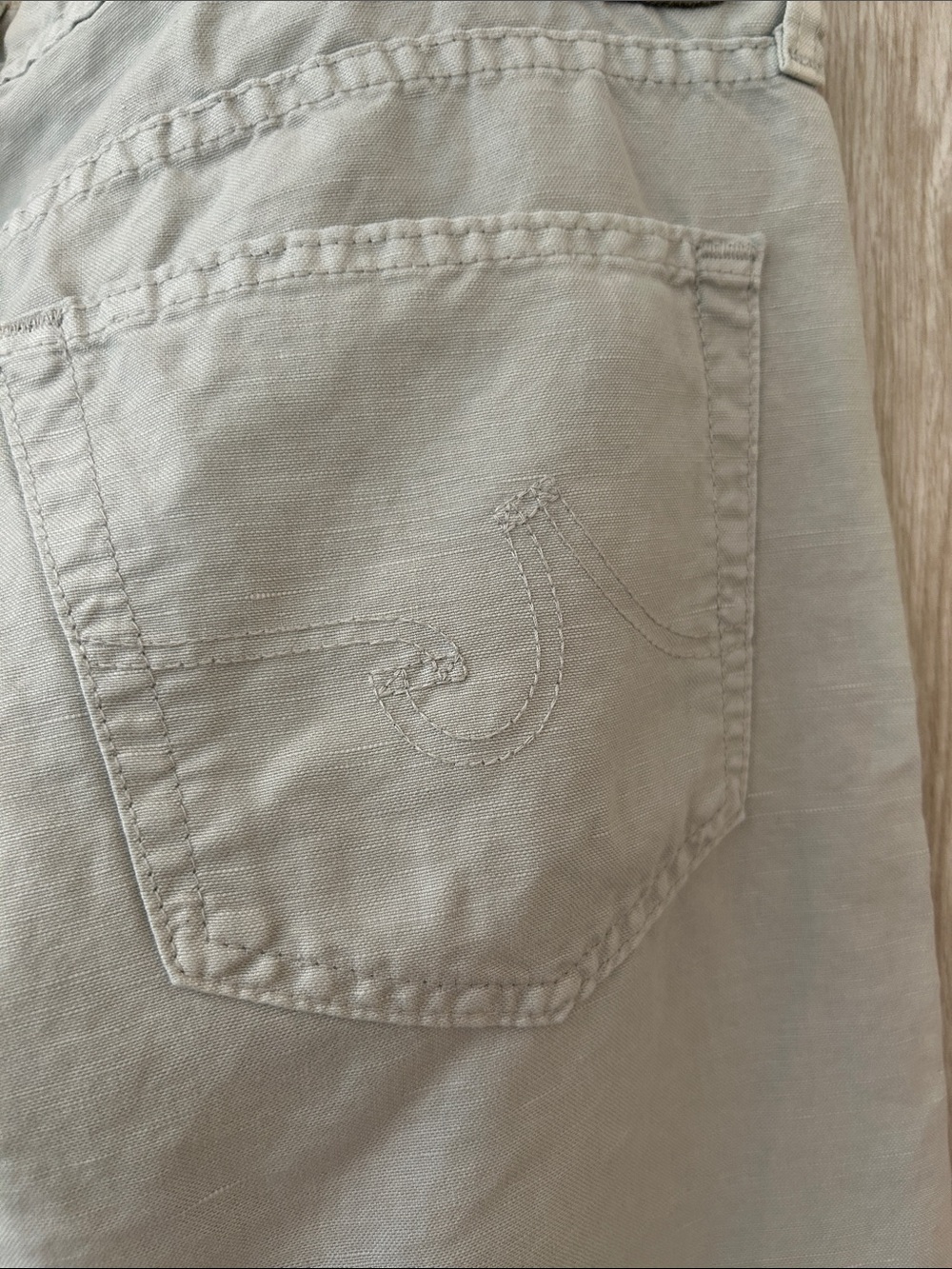 Ag Adriano Goldschmied Pale Gray Straight Chinos - Picture 4 of 5